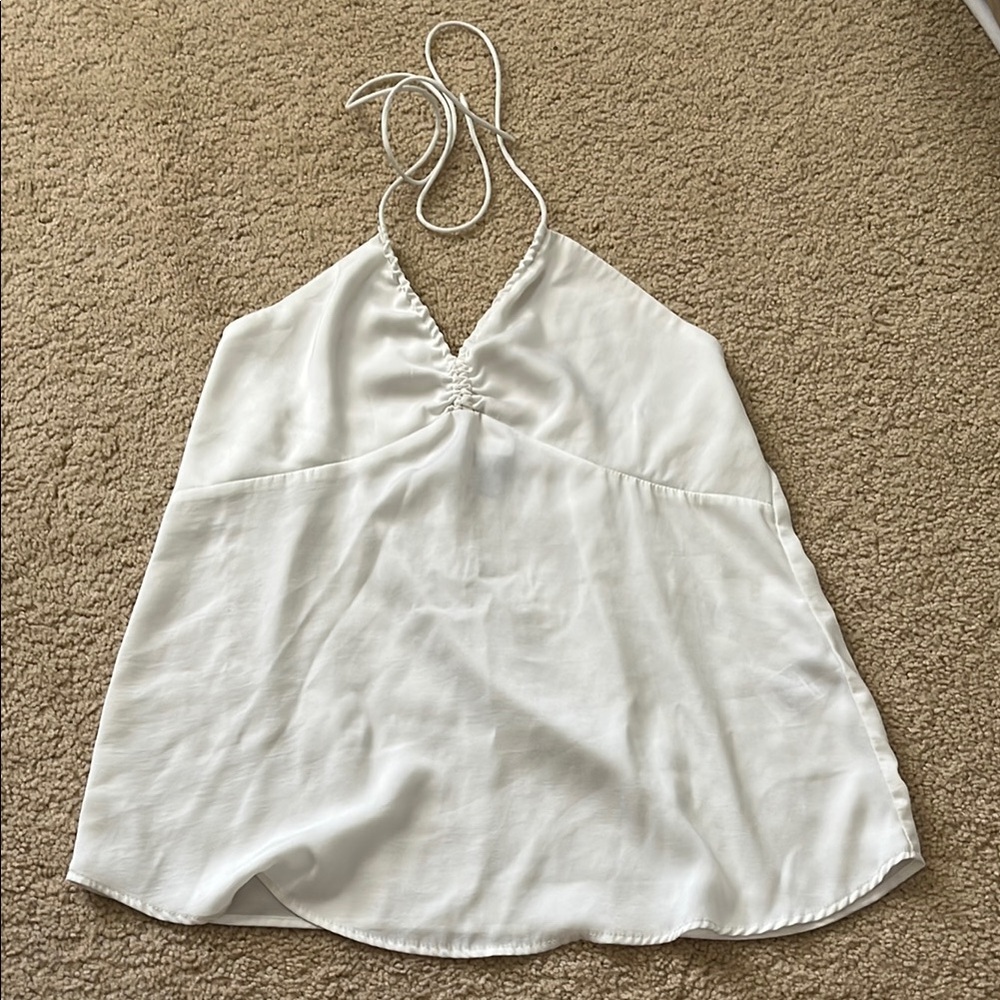 Banana Republic White Halter Top
